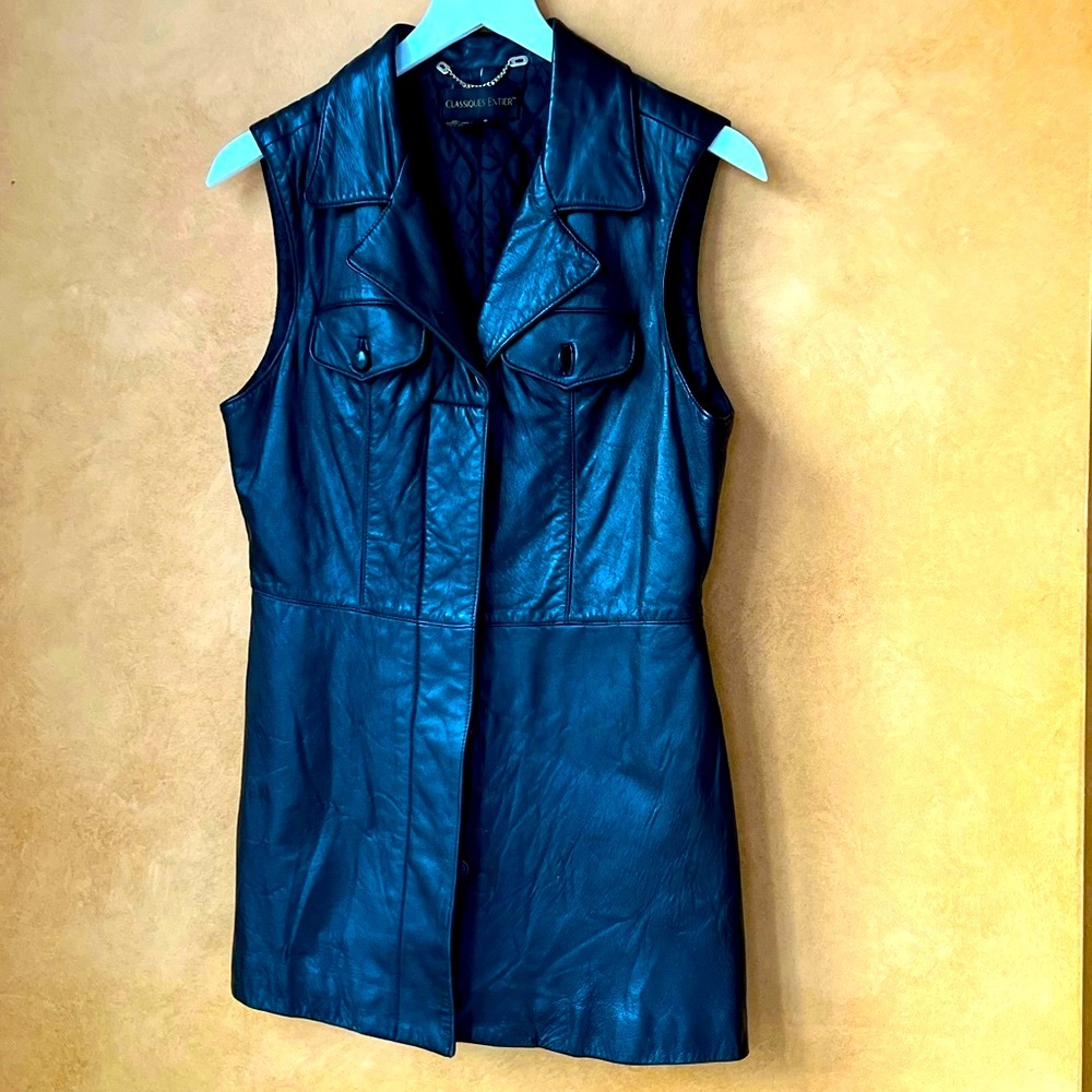 Classiques Entier Leather Black Vest small